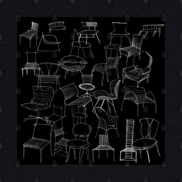 sketch chairs home styling by jorge_lebeau